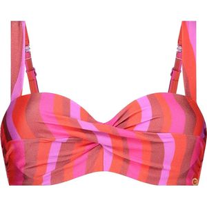 Ten Cate - Twisted Bikini Top Shiny Wave - maat 38E - Meerkleurig