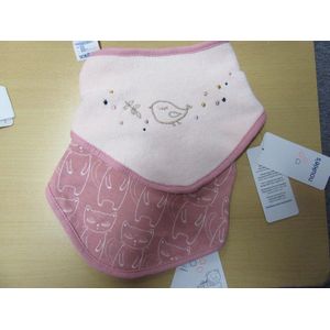 Noukie's - 2 Pack -  Bandana slabbetjes - Roze -  0-6m