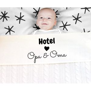 Ledikantlaken Baby | Hotel Opa & Oma | Laken Meyco wit | katoen | wit | 100 x 150 cm | Cadeau voor opa en oma