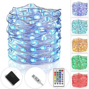 Buxibo - Waterdichte Fairy Lights - Lampjes Slinger - LED Lichtslinger - 5M met 100LED in Multi Kleur - USB Aansluiting - String Light Kerstverlichting - Sfeerverlichting - Indoor Led - Romantisch Licht