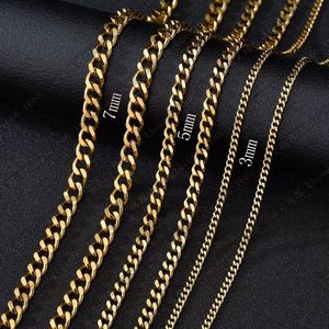 ICYBOY 18K Curb Cuban Basis Ketting [BLACK GOLD PLATED] [50 cm] [5 mm] Link Chain Chokers Basic Punk Stainless Steel Necklace Vintage Black Gold Tone Solid Metal