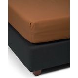 ESSENZA Premium Percale Hoeslaken Leather brown - 100x200 cm
