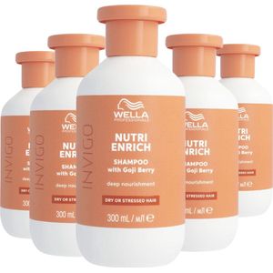 Wella Invigo Nutri Enrich Shampoo Droog Haar 300ml - 5 Stuks - Voordeelverpakking