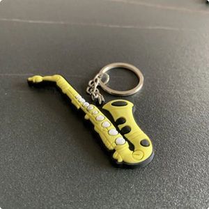 Saxofoon Sleutelhanger - Keychain - Siliconen - Sax Sleutel Hanger - Kado - Cadeau voor muzikant - Blaasinstrument