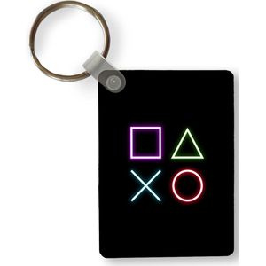 Sleutelhanger - Gaming - Neon - Console - Zwart - Controller - Gamen - Uitdeelcadeautjes - Plastic