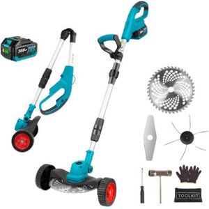 Grasmaaier - Grastrimmer - Draadloos - In lengte verstelbaar - Incl handschoenen - Geschikt voor complex terrein en onkruid - 9 inch