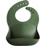 Mushie siliconen slab | forest green | met opvangbakje | bibs