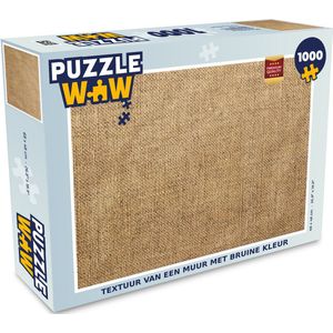 Puzzel Muur - Bruin - Stof - Legpuzzel - Puzzel 1000 stukjes volwassenen