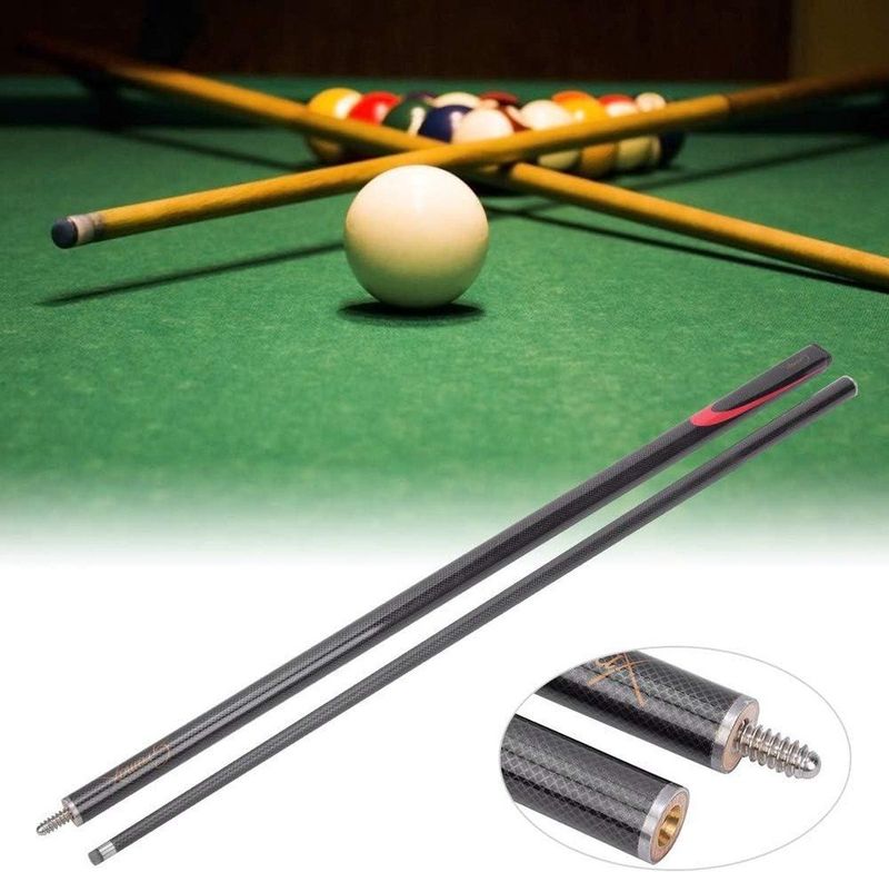 Goodfinds - Hoge Kwaliteit 9MM Carbon Biljartkeu - Duurzaam Professionele Biljart Poolstok - Snooker Staaf Accessoire - Pooltafel - Biljartkue