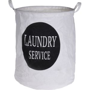 Spesely® Wasmand - Waszak - Opbergmand - met Laundry Service Tekst - 40xH50cm