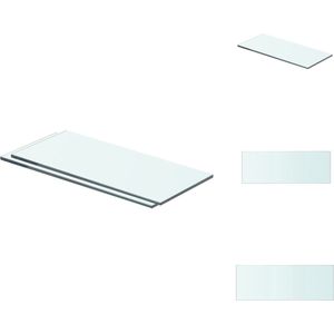 vidaXL Glazen Schap - Transparant Gehard Glas - 40 x 12 cm - 8 mm Dikte - 15 kg Draagvermogen - Wandsteun