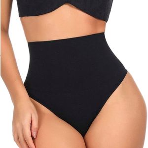 Jumada's shaper - Correctie ondergoed - Zwart - Shape wear - Afslank - Naadloos - High waist - Maat L