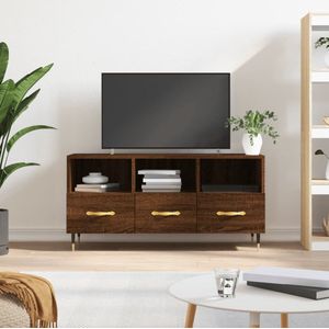 vidaXL Tv-meubel - Bruin Eiken - 102x36x50 cm Tv Meubel - Bruine Eik - Houten Kast - Salontafel - Mediakast