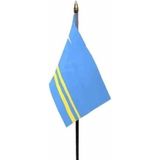 Aruba mini vlaggetje op stok 10 x 15 cm