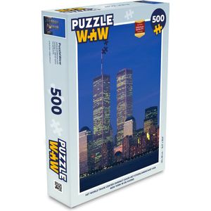Puzzel Het World trade center omringt door het stadslandschap van New York in de avond - Legpuzzel - Puzzel 500 stukjes