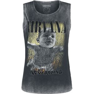 Nirvana Nevermind Tanktop grijs L - Katoen - Band merch, Bands