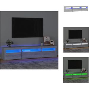 vidaXL TV-meubel - LED-verlichting - TV-meubel - Afmetingen- 195 x 35 x 40 cm - Kleur- grijs sonoma eiken - Materiaal- bewerkt hout - vidaXL - Kast