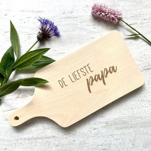 Borrelplank - De liefste papa - cadeau voor papa - Vaderdag cadeau