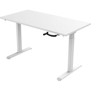Office Hero® Cosmic Slinger- Zit sta bureau in hoogte verstelbaar wit frame - Game bureau - Computertafel - Werktafel - 120x80 - Wit