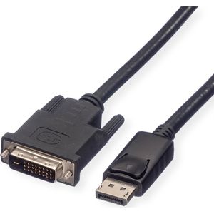 ROLINE DisplayPort Kabel DP Male - DVI Male (24+1), LSOH, zwart, 3 m