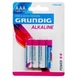 Grundig AAA Batterijen Alkaline 4 Stuks 950mah - Speelgoed - Batterijen/Laders/Accus