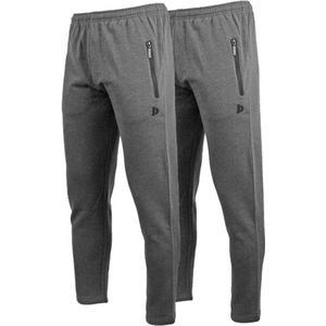 2-Pack Donnay - Joggingbroek met rechte pijp - sportbroek - Heren - Maat XL - Charcoal-marl (037)