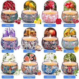 Geurkaarsen set - scented candles, aroma candles, candle gift set 12psc