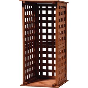 Compacte Brandhoutrek voor Binnenshuis | Massief Houten Brandhoutrek 0,08 m³ | 39 x 39 x 85 cm | Bruin