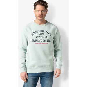 Twinlife Heren sweat raglan print - Sweaters - Sterk - Elastisch - Blauw - M