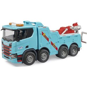 Bruder - Scania Super 560R - Takeltruck - Zwart/Cyaan/Rood/Zilver - ABS