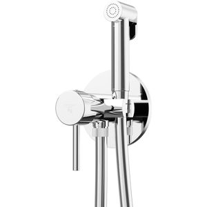 Inbouw bidetkraan, met douche en inbouwdeel, chroom