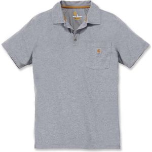 Carhartt 103569 Force Cotton Delmont Pocket Polo - Relaxed Fit - Heather Grey - L