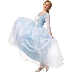dressforfun - Sierlijke prinsessenjurk Cinderella M - verkleedkleding kostuum halloween verkleden feestkleding carnavalskleding carnaval feestkledij partykleding - 301884