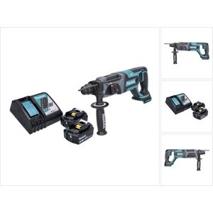 Makita DHR 241 RF accuklopboormachine 18 V 2.0 J SDS plus + 2x accu 3.0 Ah + lader