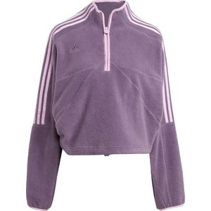 adidas Sportswear Tiro Fleece Sweatshirt met Halflange Rits - Dames - Paars- L