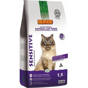 Biofood cat sensitive coat & stomach kattenvoer 1,5 kg