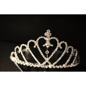 Mooie tiara, kroon, bruid, prinses, haaraccessoire, luxe diadeem, Haarpin, bloemen, haarpin, strass, koningin