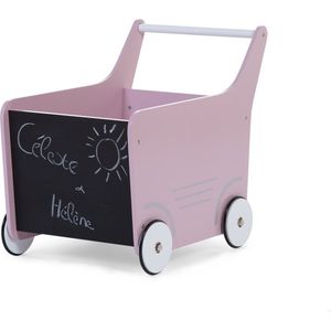 Childhome Loopwagen - Hout - Roze