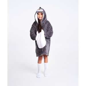 Noxxiez Hoodie Deken - Pinguin - 160 CM