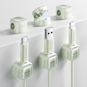 Zelfklevende Kabelhouder Clips - Magnetisch Kabelmanagement - 6 Stuks - Wit