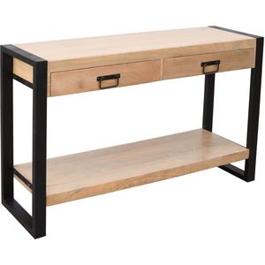 Bijzettafel 120cm mangohout Vera lichtbruin