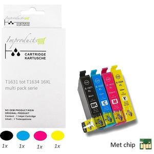 Improducts® Inkt cartridges - Alternatief Epson 16XL 16 XL T16 Multi pack