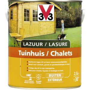 V33 Lazuur Tuinhuis - 2.5L - 12m² - Mahonie