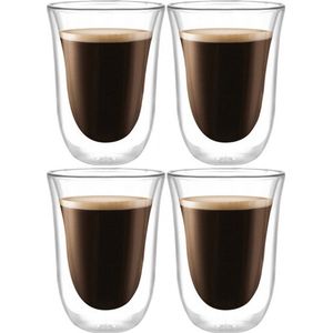 4 stuks Dubbelwandige Glazen - 270 ml - Koffieglazen - Theeglas - Cappuccino Glazen - Latte Macchiato Glazen