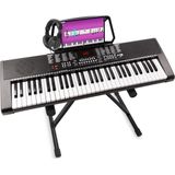 Keyboard piano - 61 toetsen - MAX KB4 keyboard muziekinstrument met standaard en koptelefoon