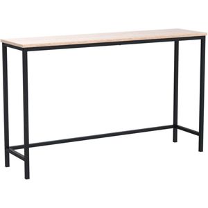 DailySupplies® Wandtafel - Dressoir Kasten - Haltafel - Zwart met Eiken Blad - Industrieel