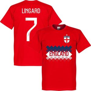 Engeland Lingard 7 Team T-Shirt - Rood - XXL