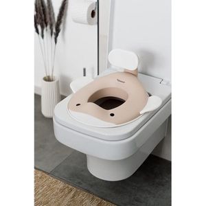 Kindertoiletbril Walvis voor kinderen, schattig walvisdesign, verkrijgbaar in moderne kleuren, vrij van schadelijke stoffen en kindvriendelijk, zand