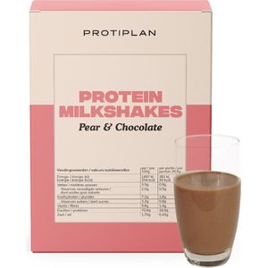 Protiplan | Milkshake Peer Chocolade | 7 x 25,5 gram | Eiwitdieet | Proteïne shake | Past in een koolhydraatarme levensstijl