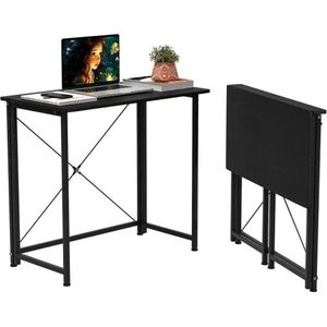Opvouwbare tafel Bureau -Computerbureau -voor thuiskantoor -Studie -Opvouwbare pc-tafel -Met Kaartsleuf -Zwart